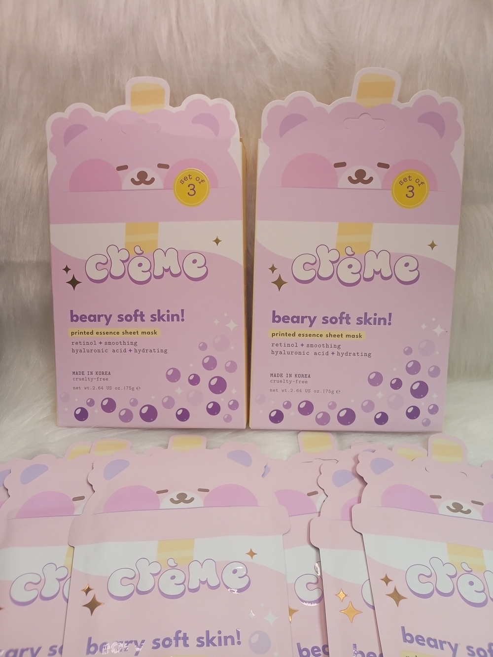 The Creme Shop Boba Bears Beary Soft Sheet Masks